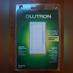 Lutron Maestro 600W Multi-Location Companion Dimmer Switch - White
